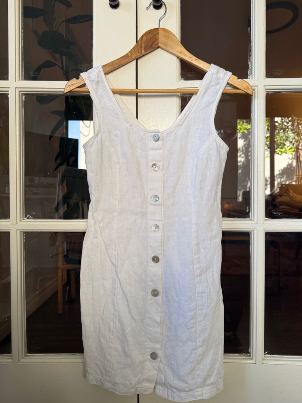 Paloma Wool White Linen Mini Dress